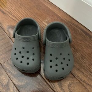 CROCS Gray Sandals with Signature Perforated Design